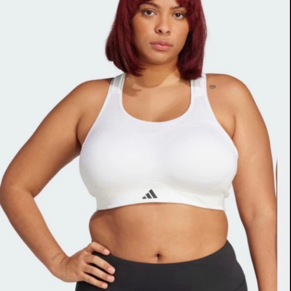 NWT Women’s Adidas TLRD Impact Training‎ High-Support White Sports Bra Size 4X